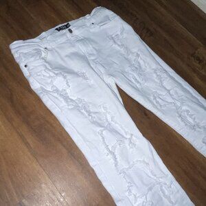 Politics Jeans - White Ripped Jeans